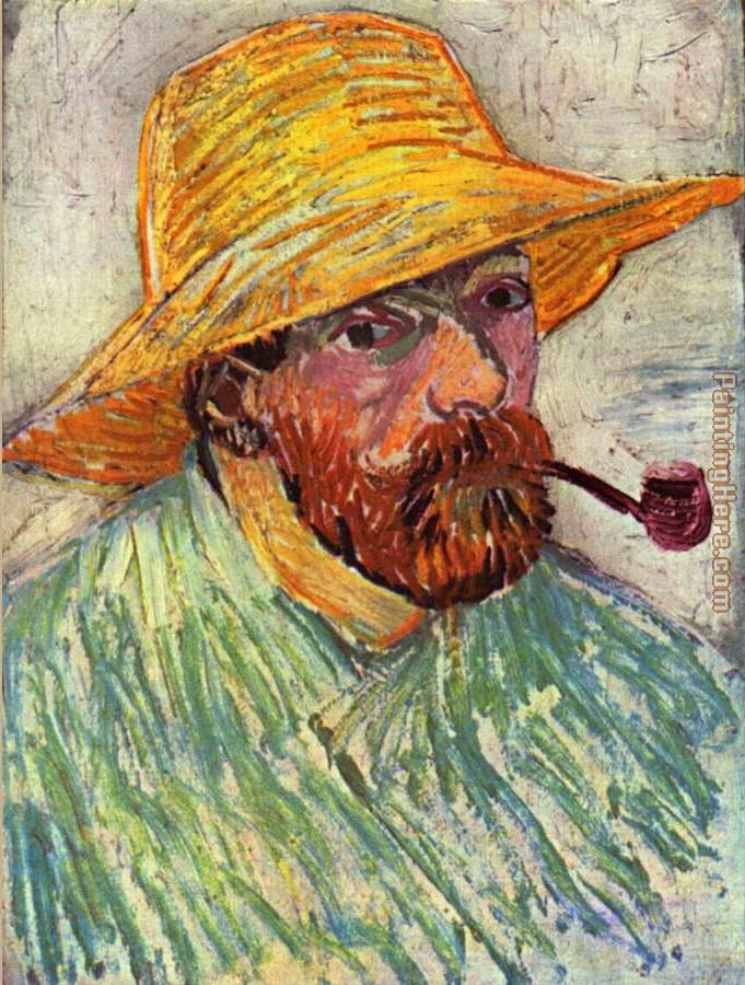 Self-Portrait with Straw painting - Vincent van Gogh Self-Portrait with Straw art painting